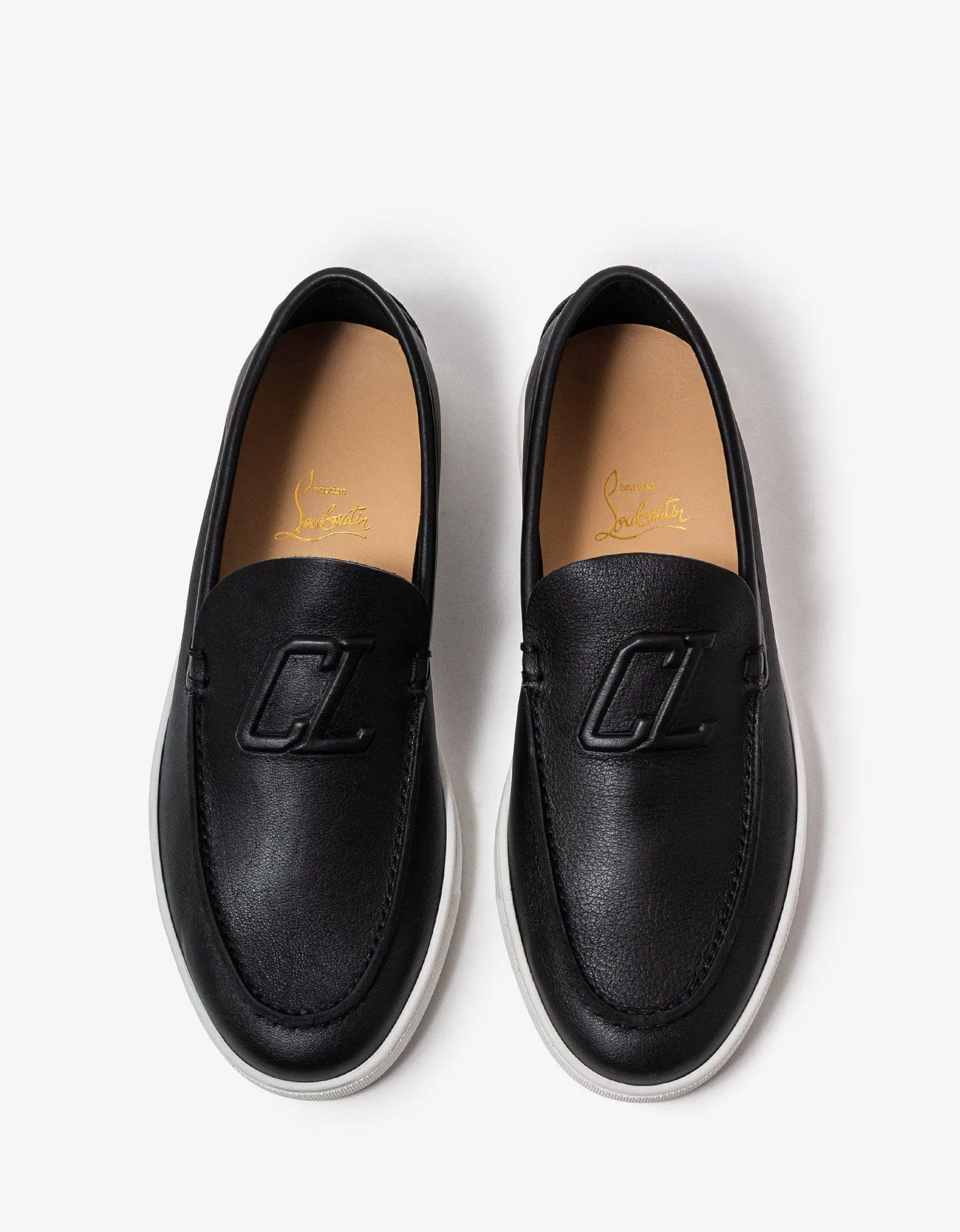 Christian Louboutin Varsiboat Black Leather Boat Shoes -