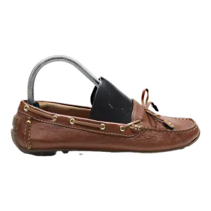 CLARKS Boat Shoes Brown Leather Womens UK 5.5