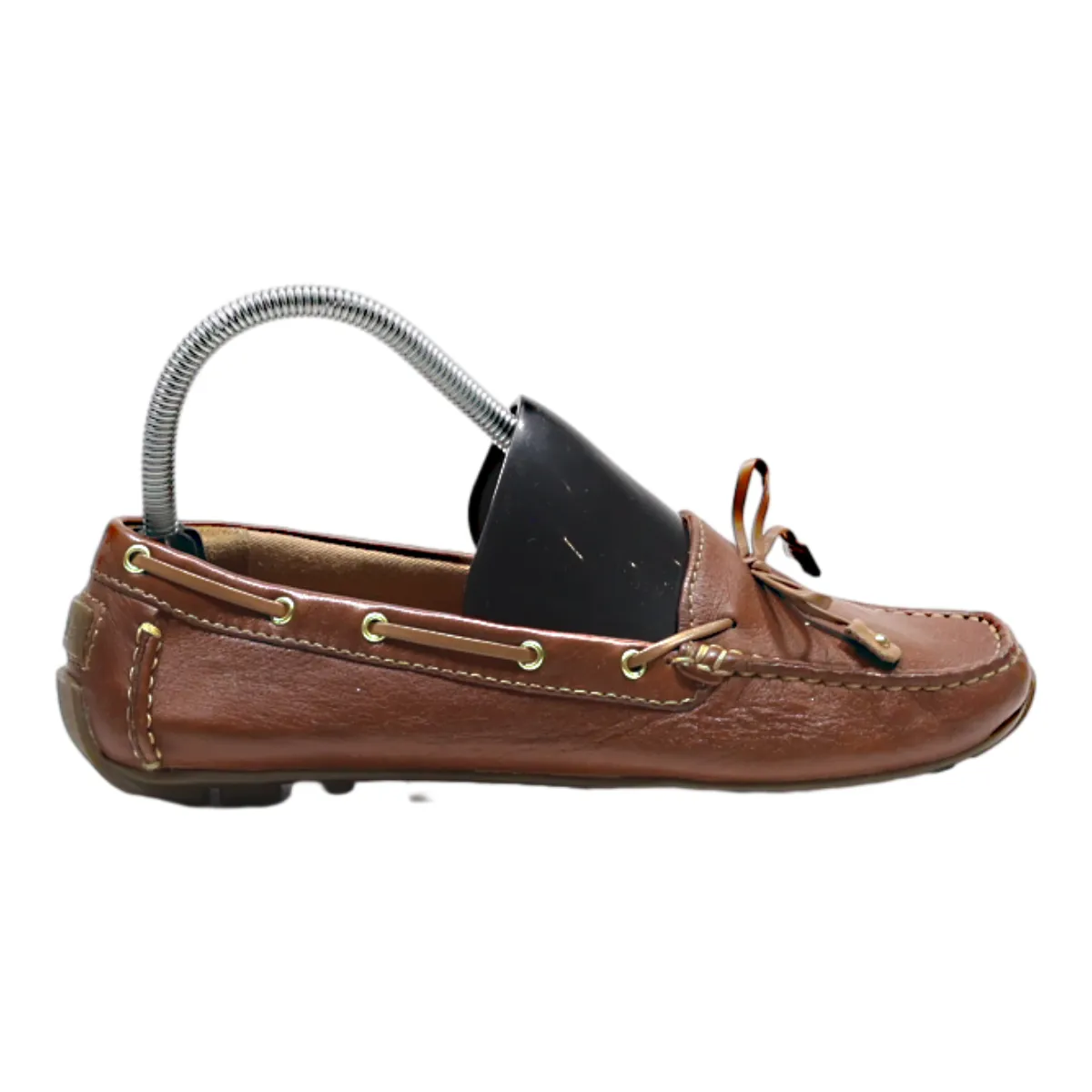 CLARKS Boat Shoes Brown Leather Womens UK 5.5