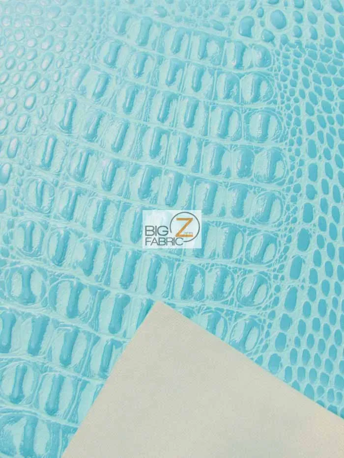 Crocodile Marine Vinyl Fabric - Auto/Boat - Upholstery Fabric / Charcoal / By The Roll - 30 Yards