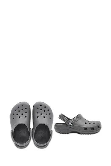 Crocs Classic Clog Slate Grey Kids Boys Girls Croslite Casual Comfy Lightweight Beach Slip On Shoes