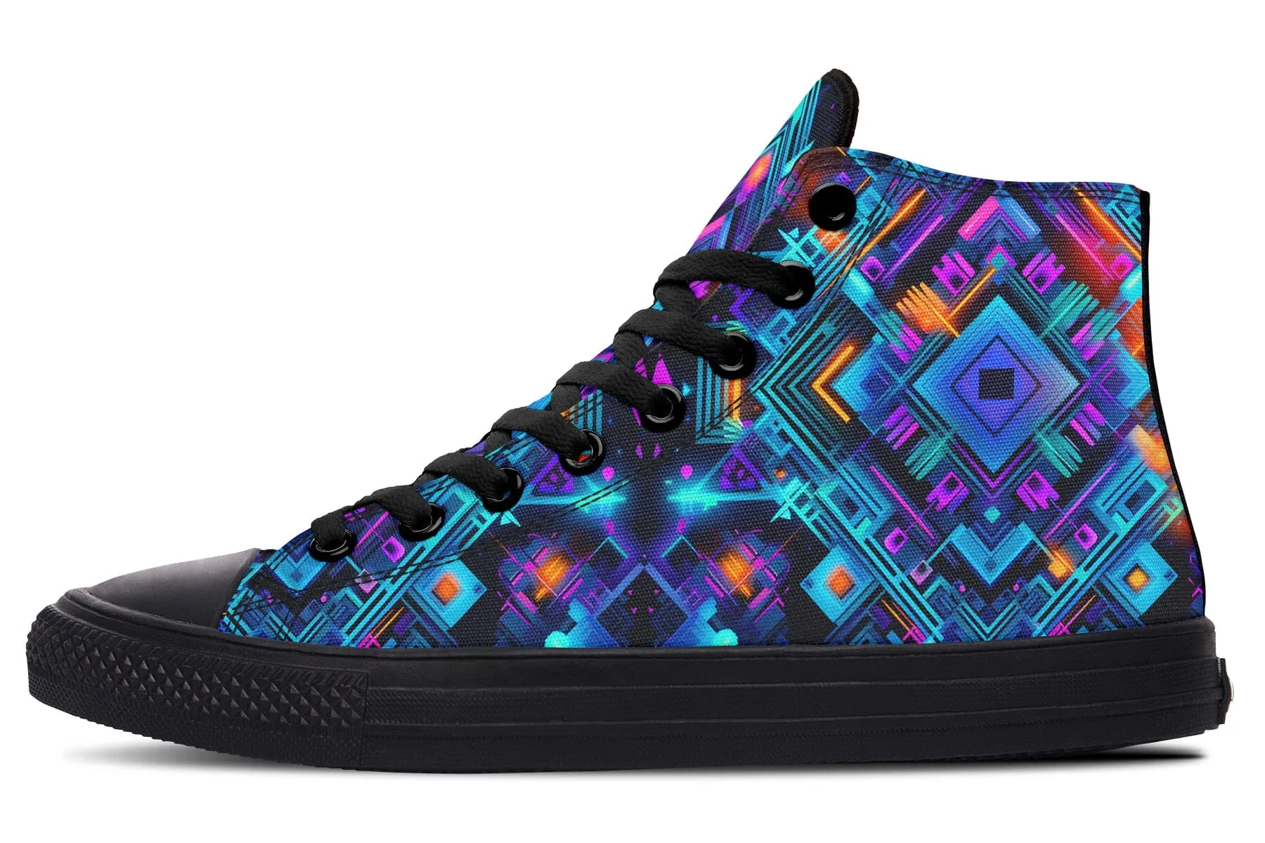 Cyan Convergence High Top Shoes