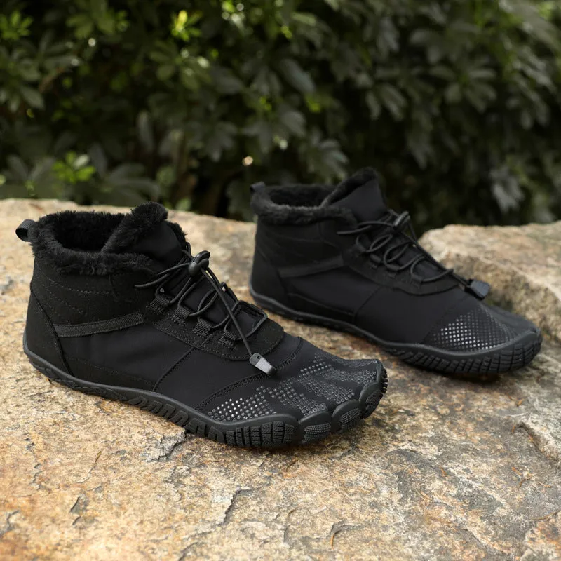 Damen Winter-Outdoor-Samt-Wanderschuhe, Fünf-Finger-Baumwollschuhe, Sport-Fahrradschuhe, warm und verdickt, rutschfest, wasserdicht, Wanderschuhe