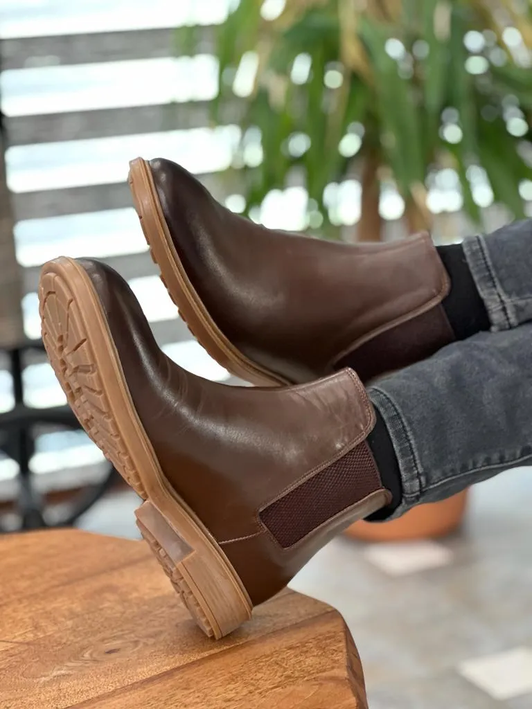 Dark Brown Chelsea Boots for Men by GentWith.com | Worldwide Shipping