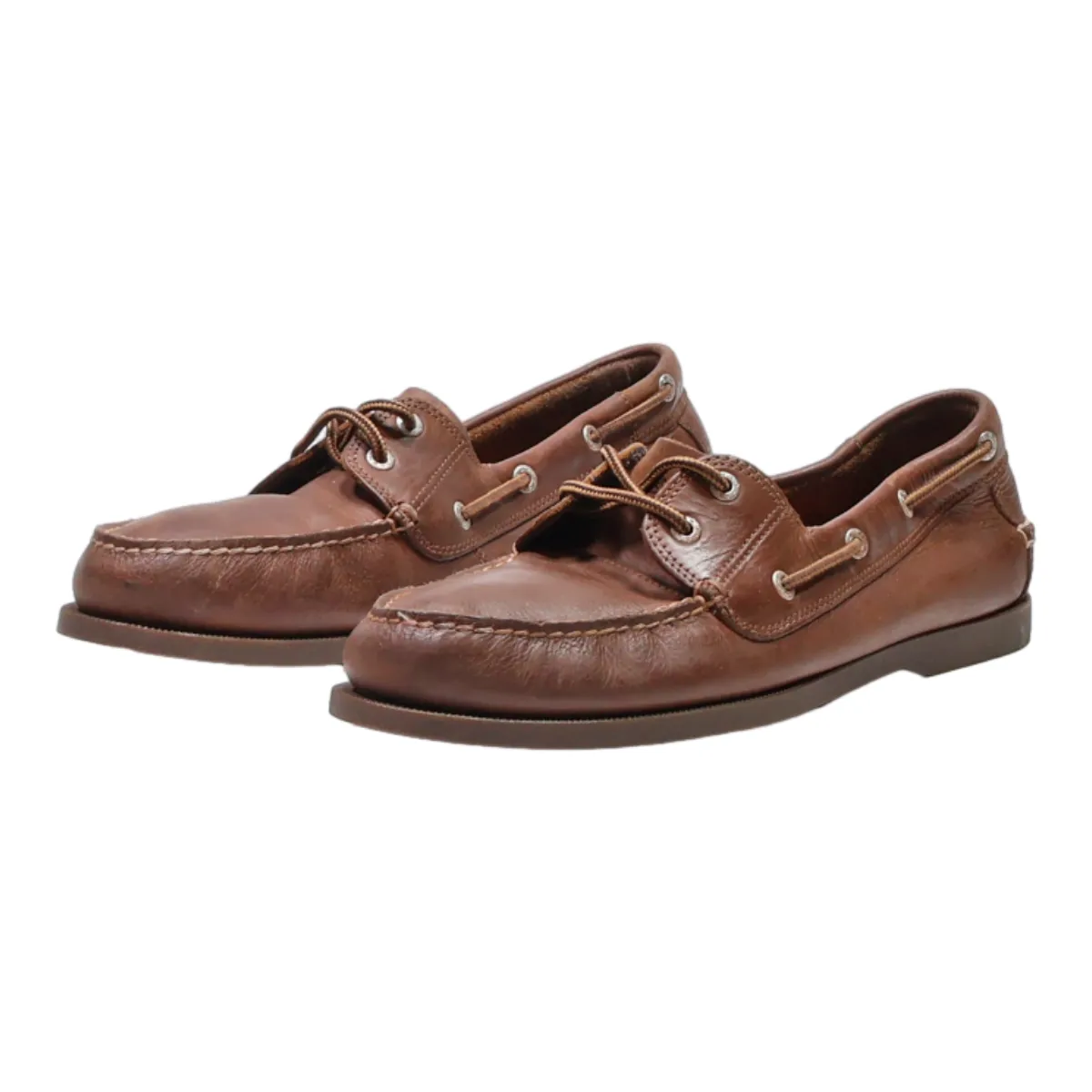 DOCKERS Boat Shoes Brown Leather Mens UK 10