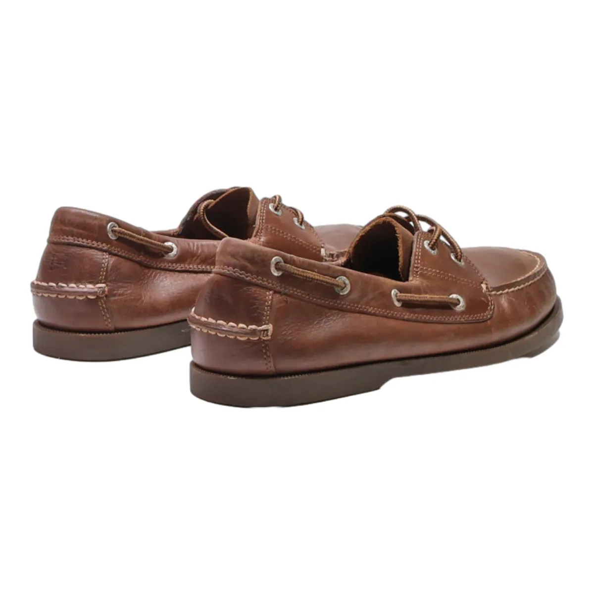 DOCKERS Boat Shoes Brown Leather Mens UK 10