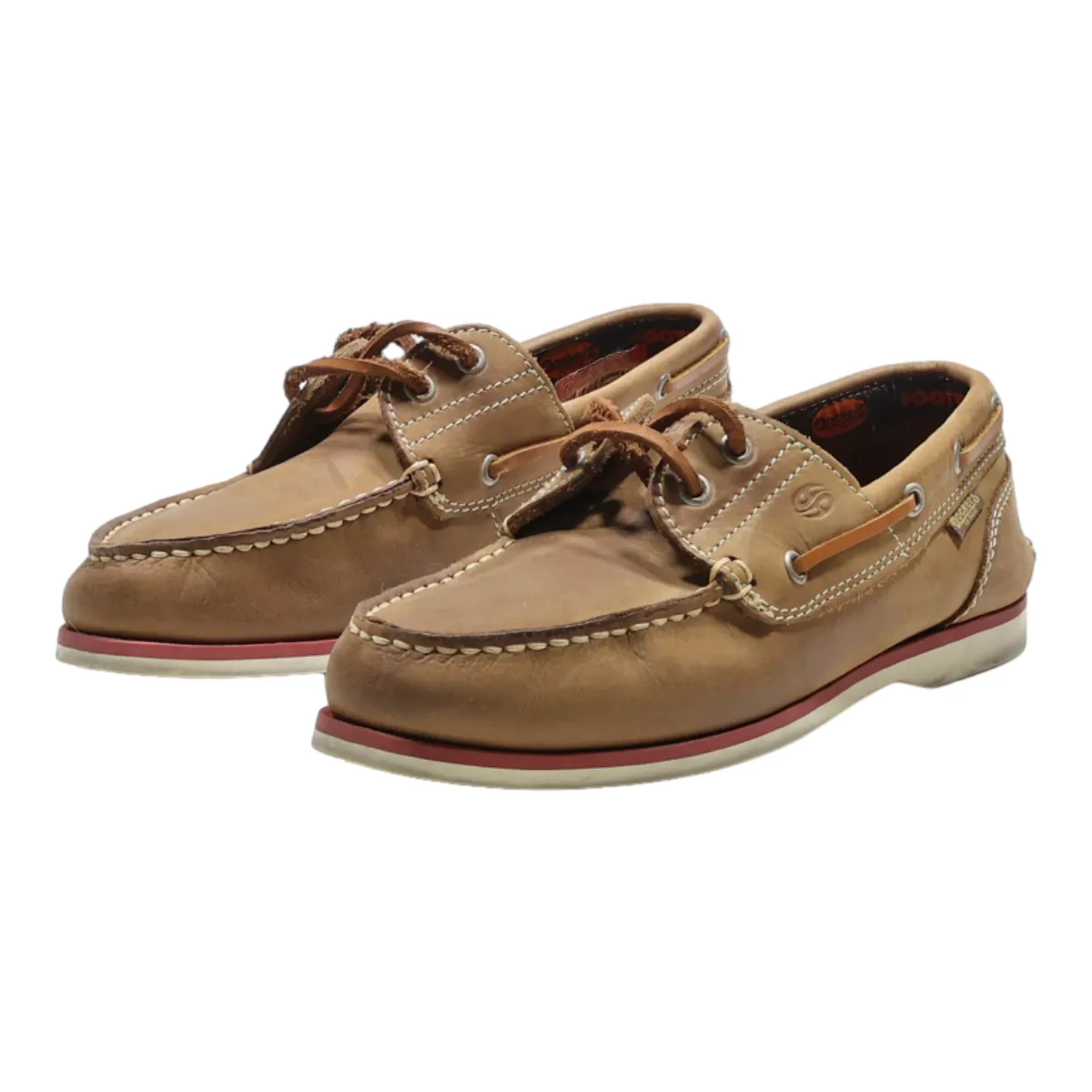 DOCKERS Boat Shoes Brown Leather Mens UK 6.5