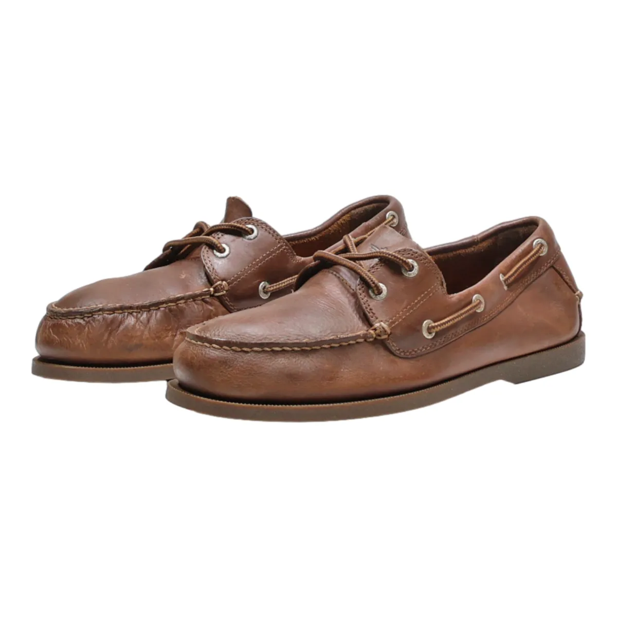 DOCKERS Boat Shoes Brown Leather Mens UK 8