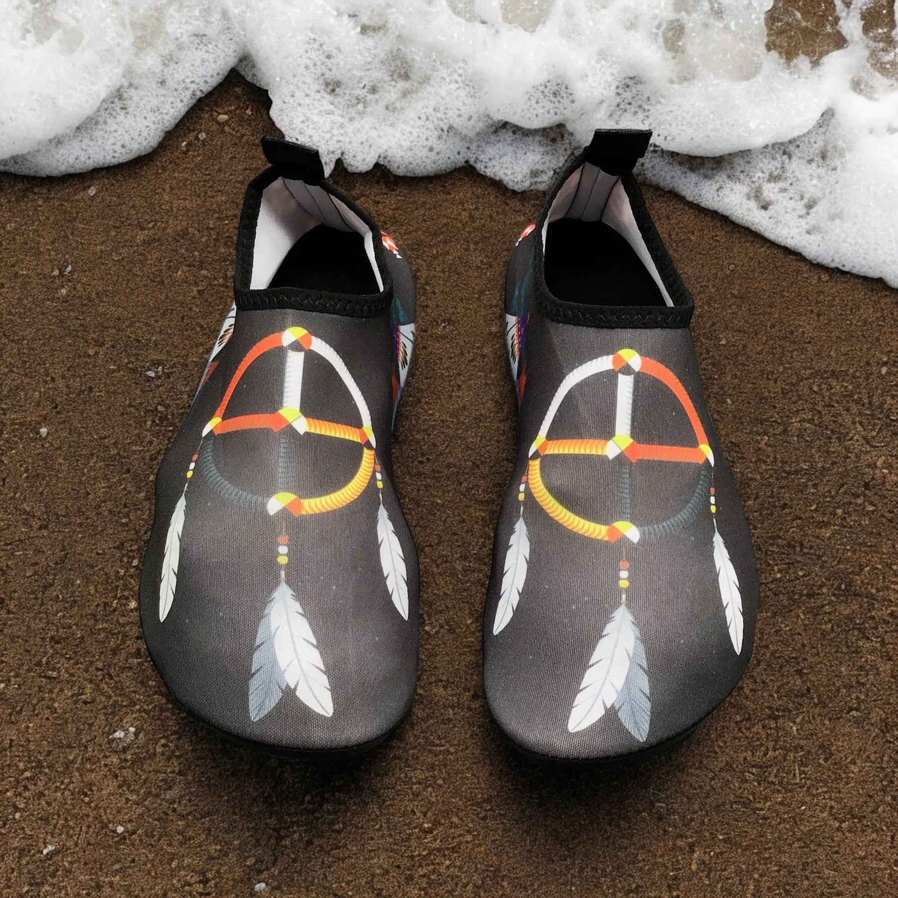 Dreamcatcher Black Native American Aqua Shoes