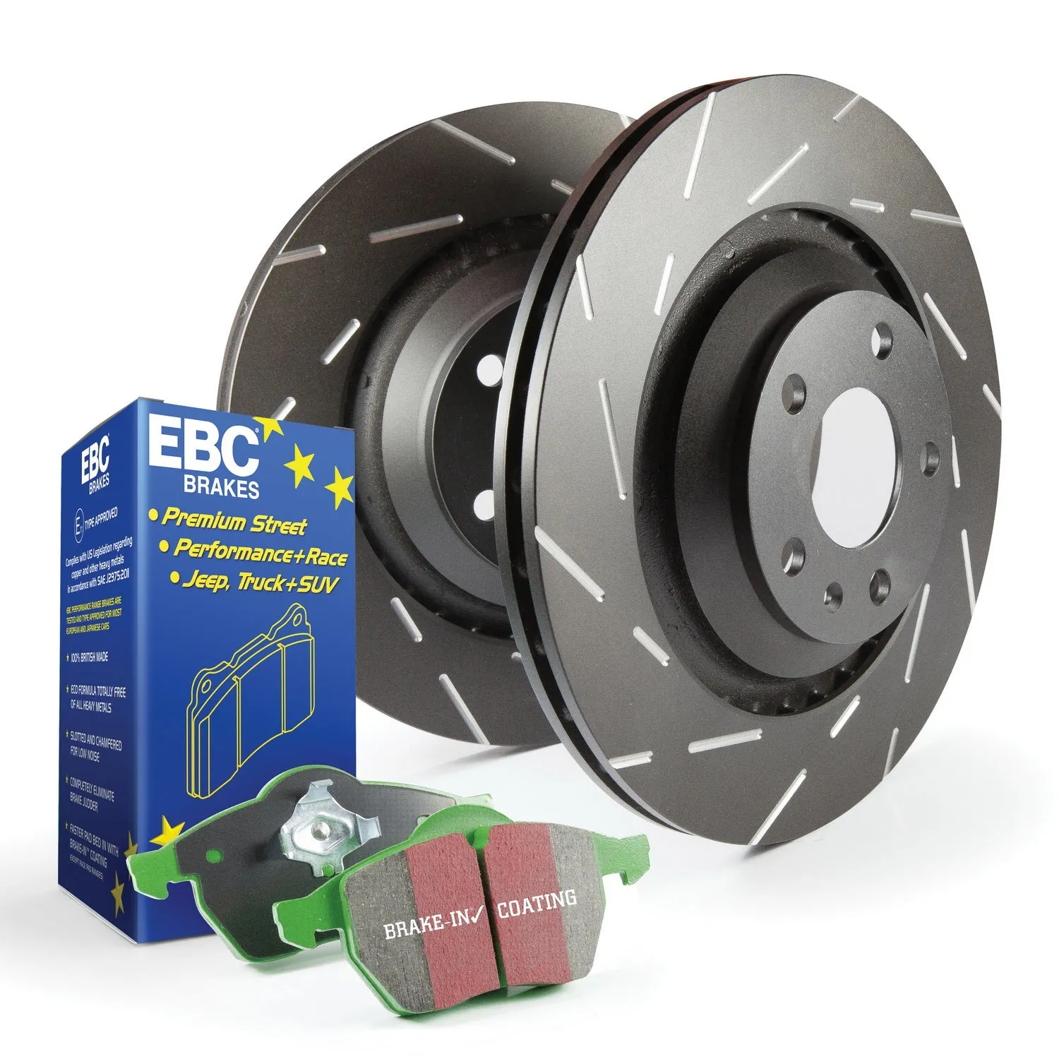 EBC Brakes S2KR2410 S2 Kits Greenstuff 2000 and USR Rotors