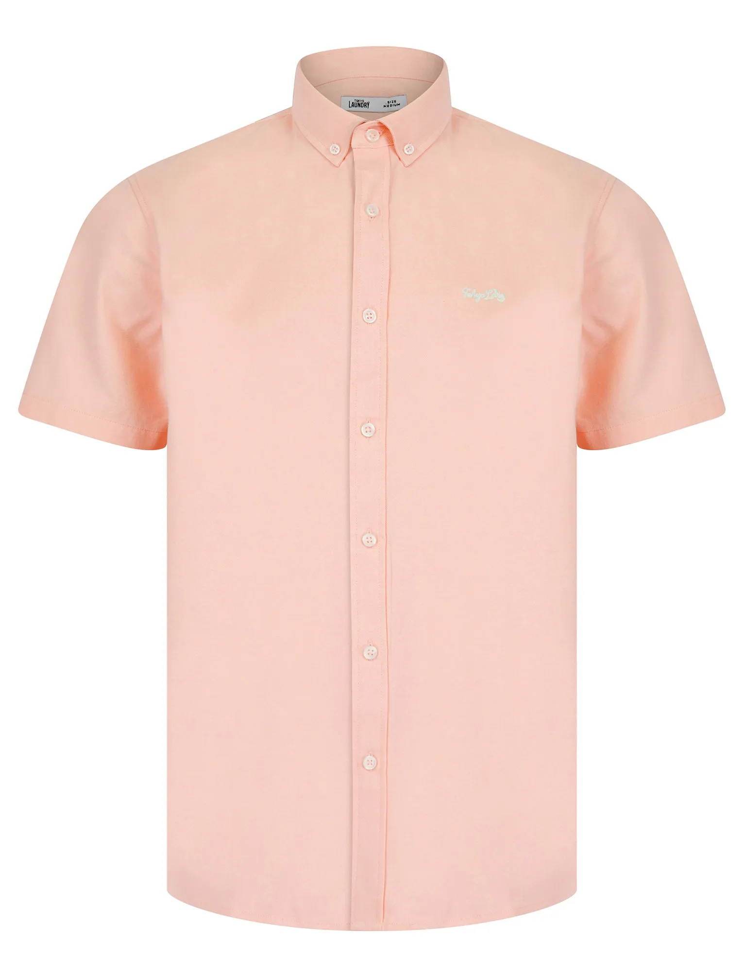 Elbury 3 Short Sleeve Cotton Twill Shirt in Blushing Rose - Tokyo Laundry