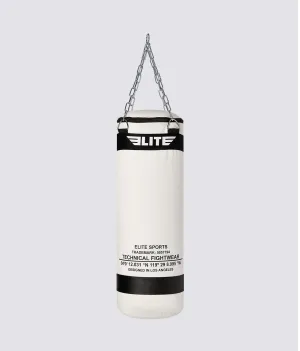 Elite Canvas Punching Bag with Chains Raw Color