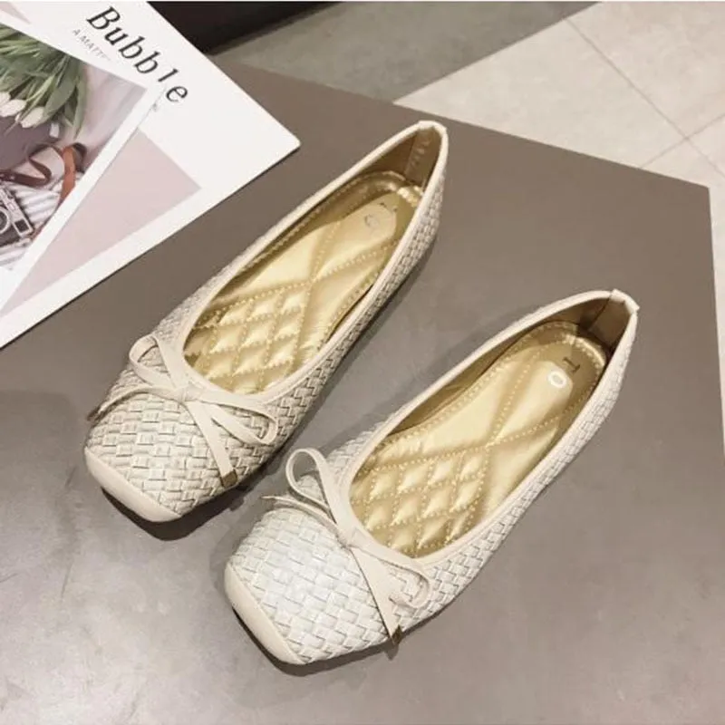 Fashion Flats for Women Boat Shoes Elegant Office Lady Shoes Casual Women Flats Soft Comfortable Flat Shoes Black Blue A3855