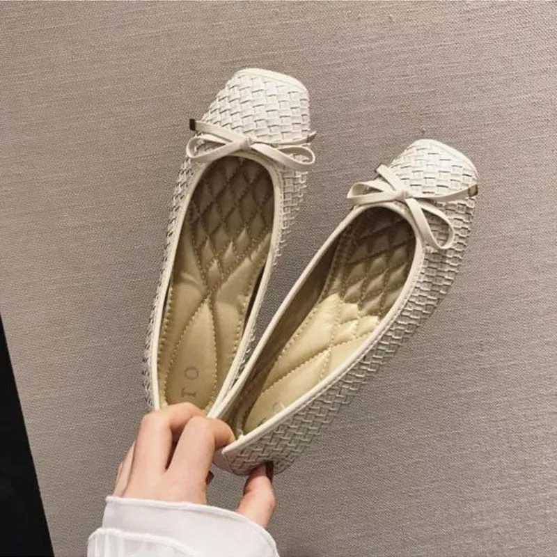 Fashion Flats for Women Boat Shoes Elegant Office Lady Shoes Casual Women Flats Soft Comfortable Flat Shoes Black Blue A3855