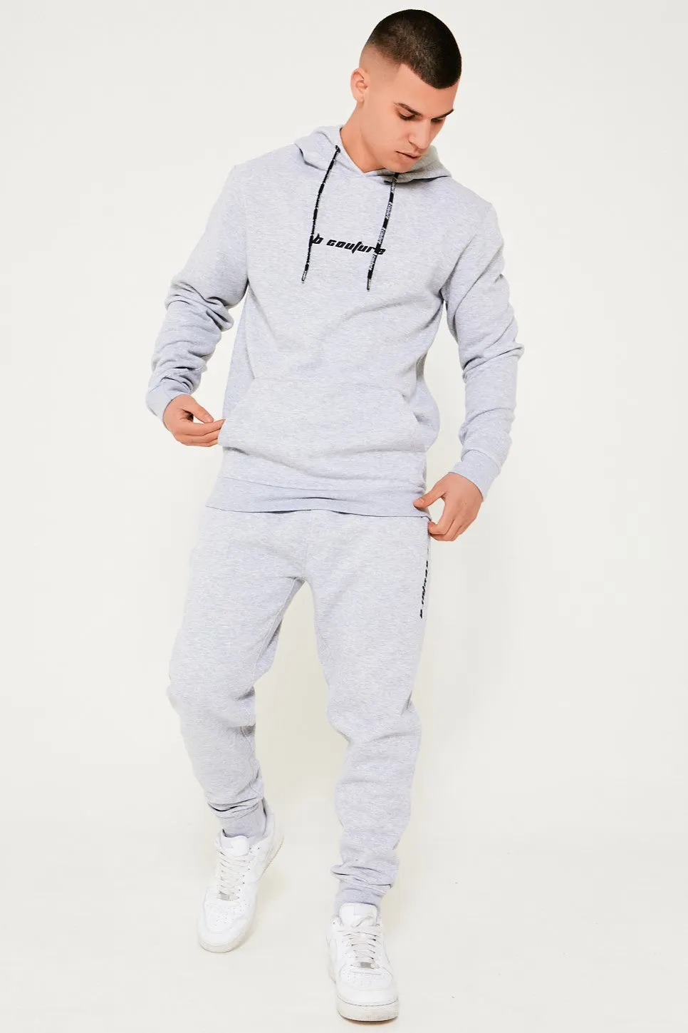 Finchley Road Fleece Tracksuit - Grey Marl