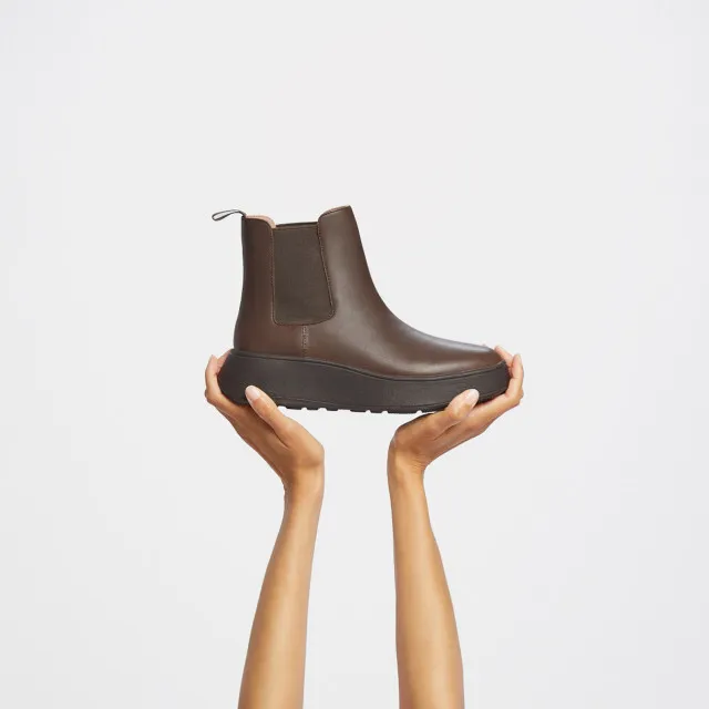 FitFlop F-mode leather flatform chelsea boots