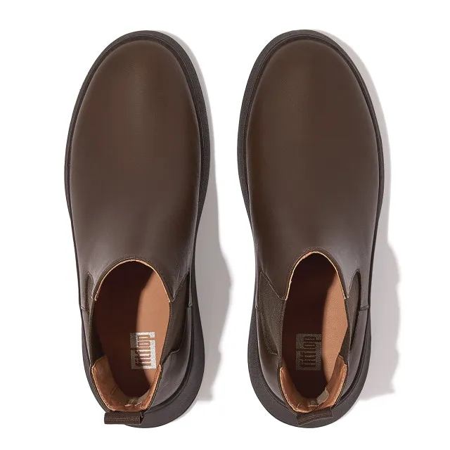 FitFlop F-mode leather flatform chelsea boots