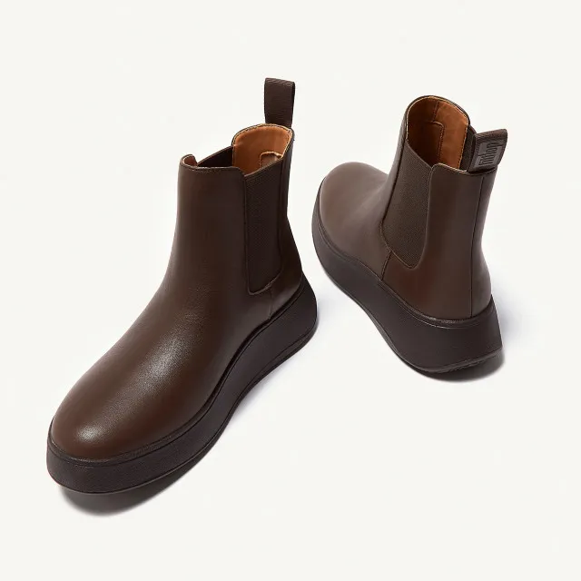 FitFlop F-mode leather flatform chelsea boots