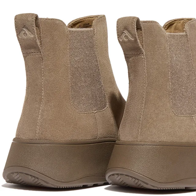 FitFlop F-mode suede flatform chelsea boots 2-tone elastic