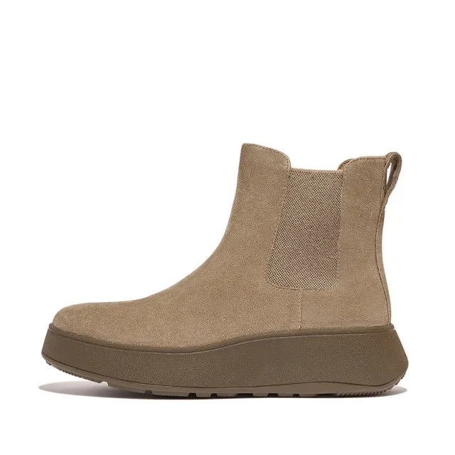 FitFlop F-mode suede flatform chelsea boots 2-tone elastic