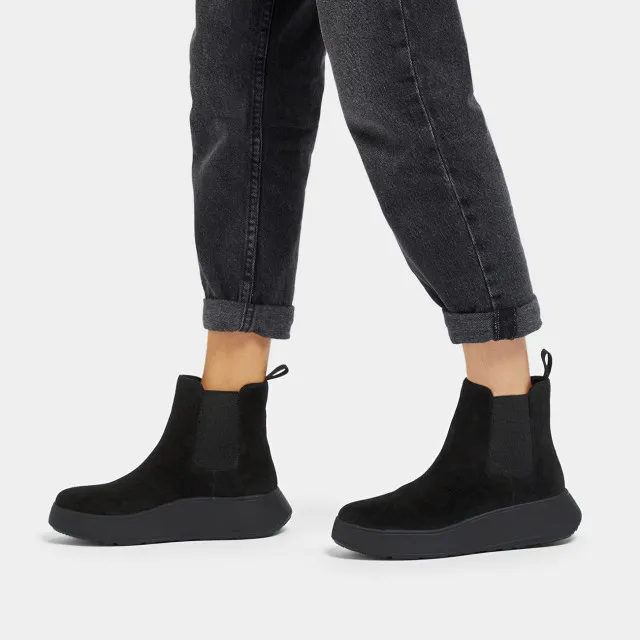 FitFlop F-mode suede flatform chelsea boots