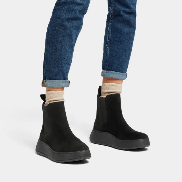 FitFlop F-mode suede flatform chelsea boots