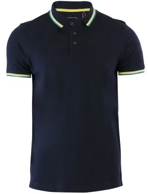 Forbes Piqué Polo Shirt in Navy