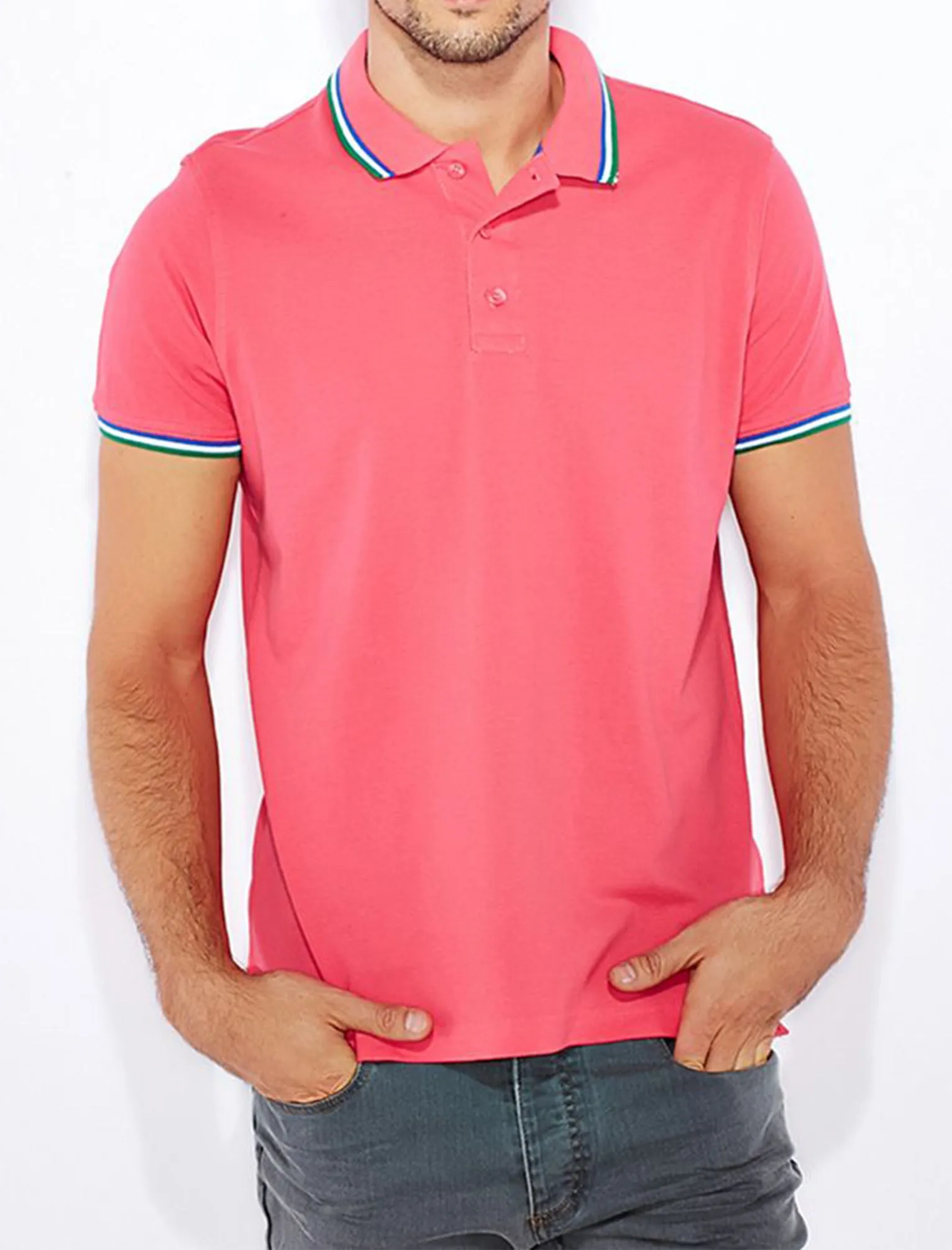 Forbes Piqué Polo Shirt in Pink