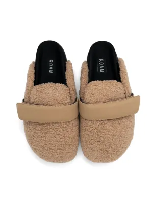 Fuzzy Loafer Mule, Beige