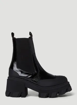 GANNI Cleated Heeled Mid Chelsea Boots