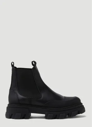 GANNI Leather Chelsea Ankle Boots