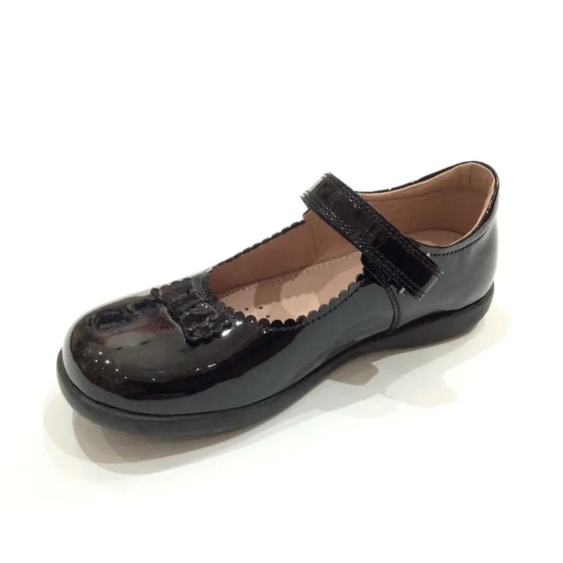 Geox: Naimara - Black Patent Scallop Mary Jane