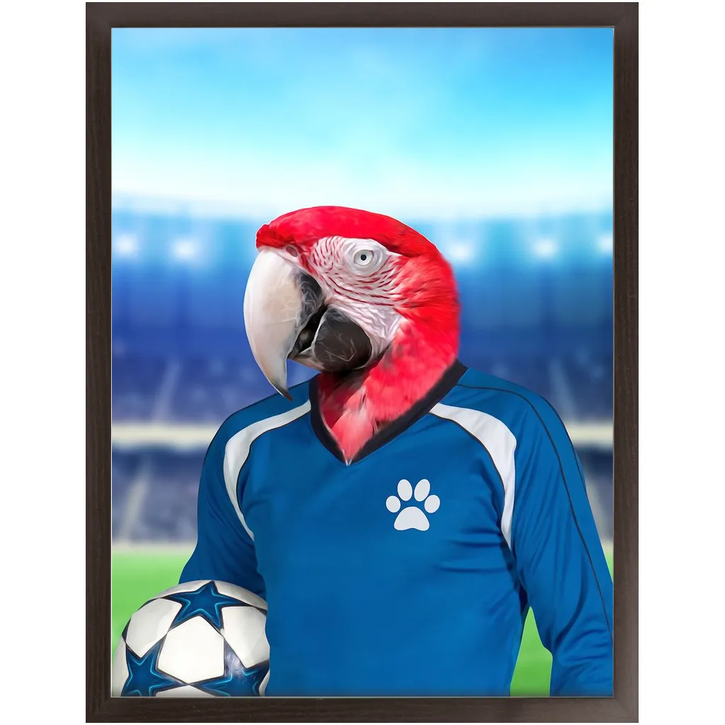 Get Your Kicks- Football, Soccer Player Inspired Custom Pet Portrait Framed Satin Paper Print