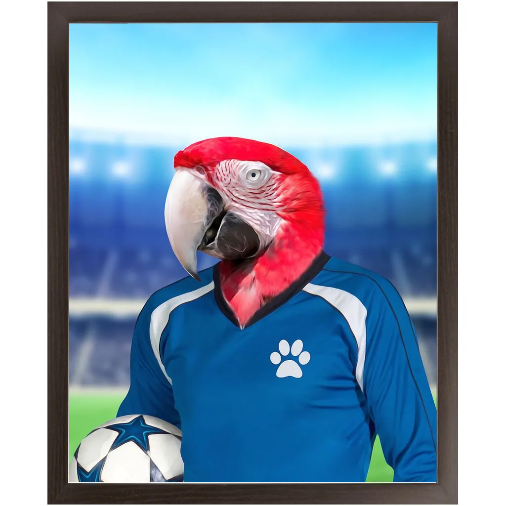 Get Your Kicks- Football, Soccer Player Inspired Custom Pet Portrait Framed Satin Paper Print