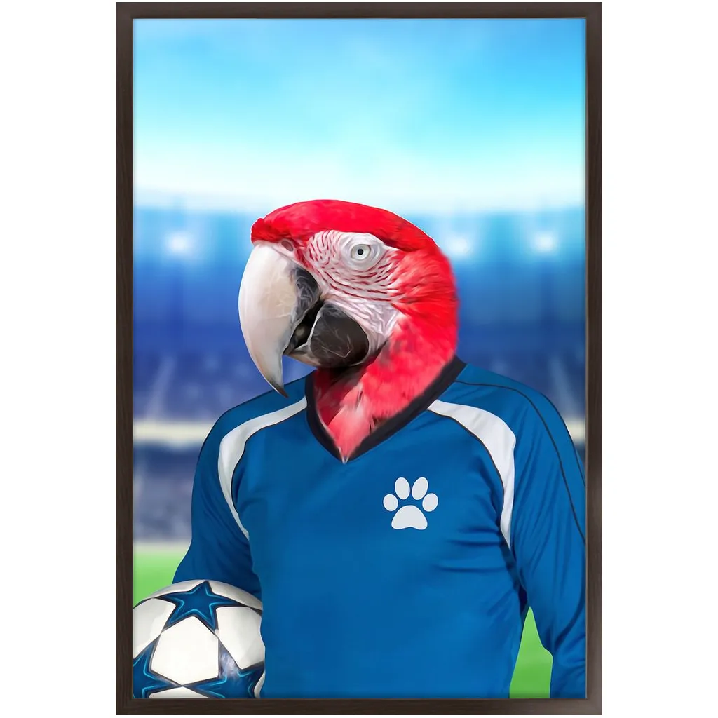 Get Your Kicks- Football, Soccer Player Inspired Custom Pet Portrait Framed Satin Paper Print