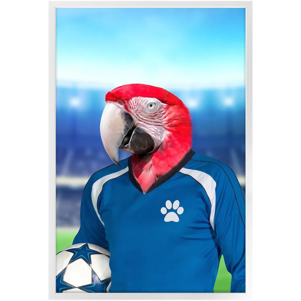 Get Your Kicks- Football, Soccer Player Inspired Custom Pet Portrait Framed Satin Paper Print