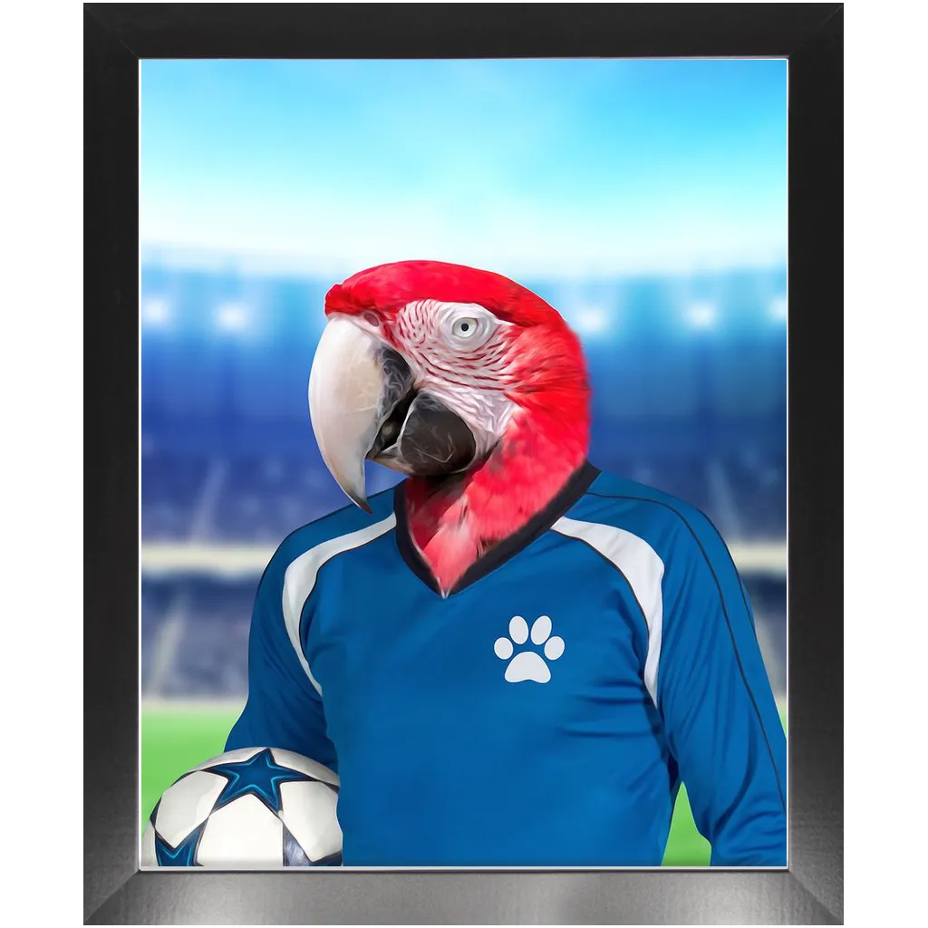 Get Your Kicks- Football, Soccer Player Inspired Custom Pet Portrait Framed Satin Paper Print