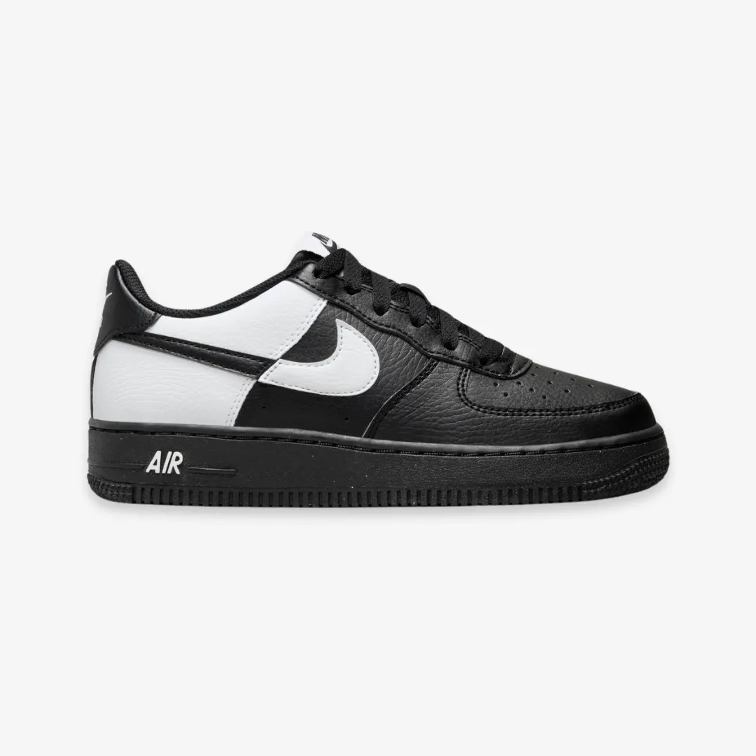 gradeschool nike air force 1 low (black/white)