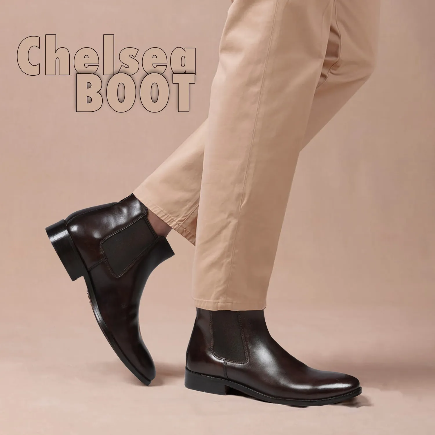 Hand Made Chelsea Boots in Dark Brown Leather For Men By Brune & Bareskin