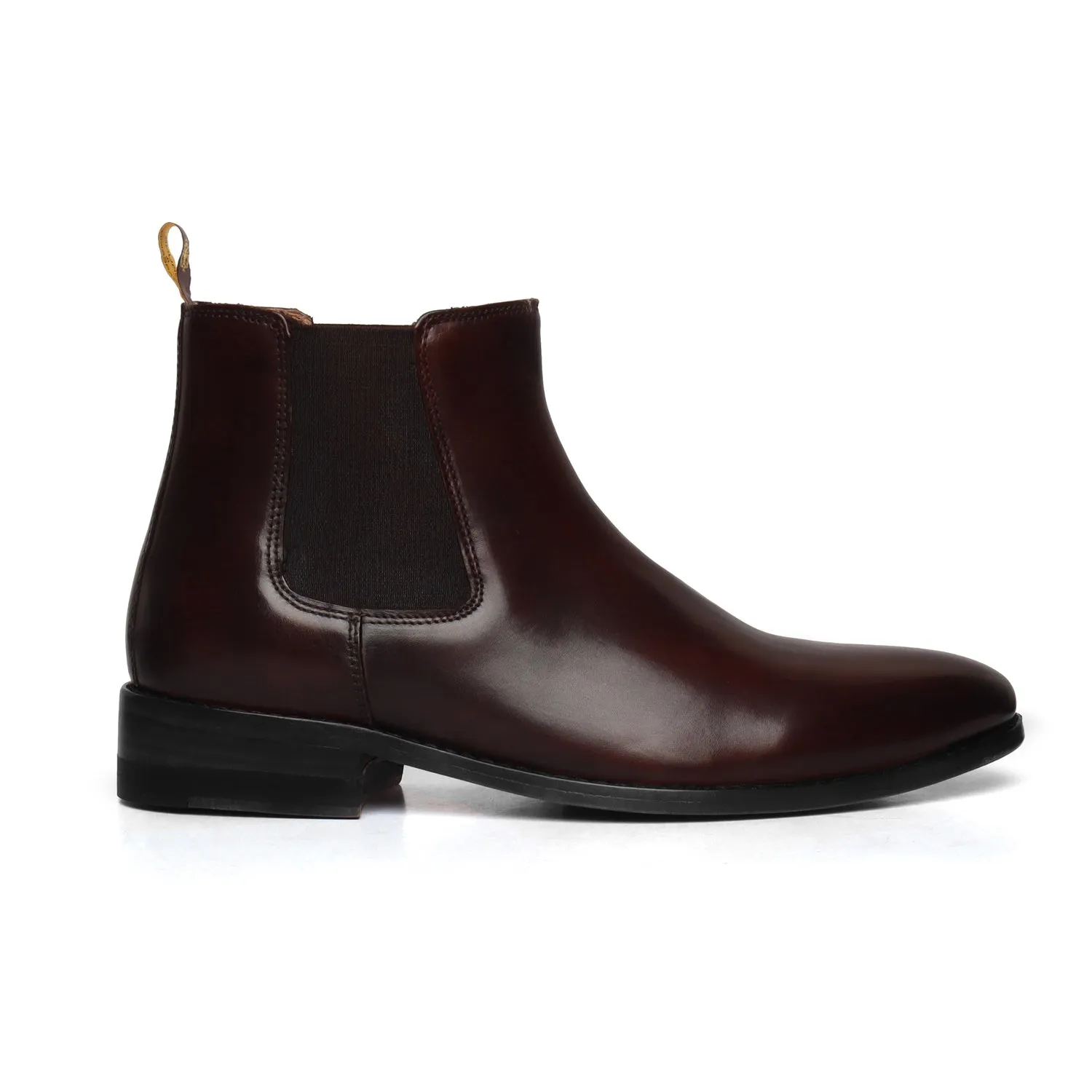 Hand Made Chelsea Boots in Dark Brown Leather For Men By Brune & Bareskin