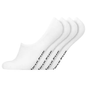 HENLEYS MENS CLASSIC INVISIBLE SOCKS 4 PACK - WHITE