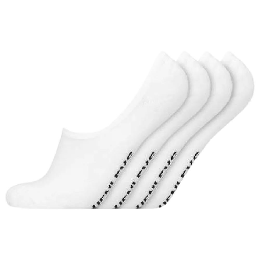 HENLEYS MENS CLASSIC INVISIBLE SOCKS 4 PACK - WHITE