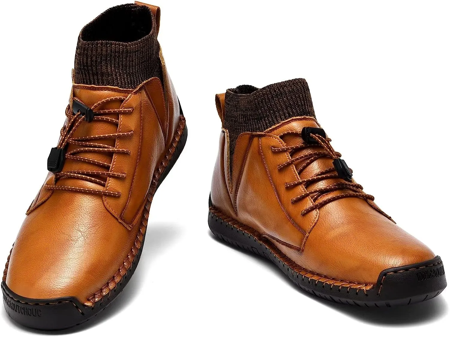 Herren-Leder-Loafer, modisch, lässig, Slip-Fahrer-Loafer-Schuhe, Knöchel-Chukka-Stiefel für Herren