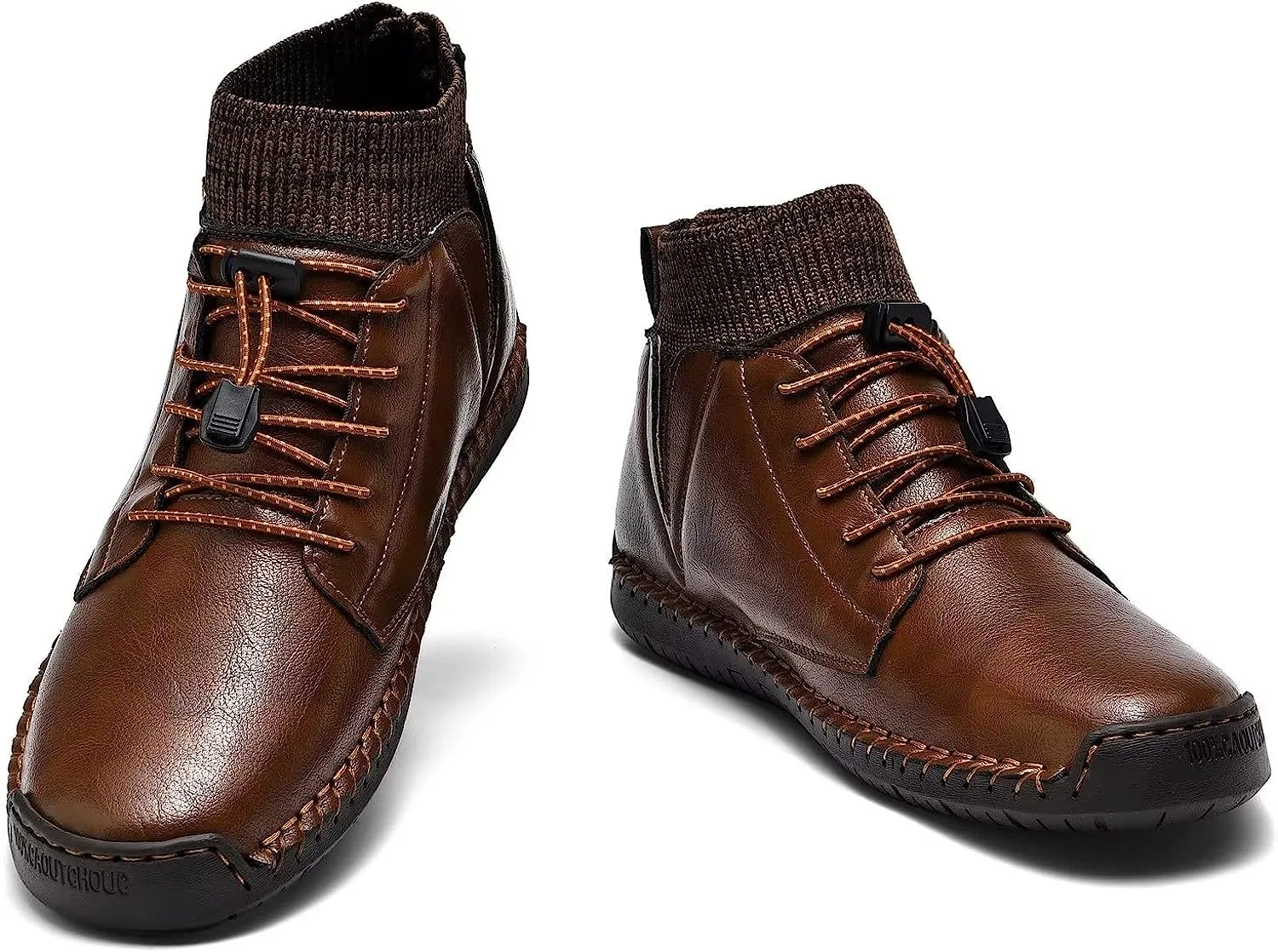 Herren-Leder-Loafer, modisch, lässig, Slip-Fahrer-Loafer-Schuhe, Knöchel-Chukka-Stiefel für Herren