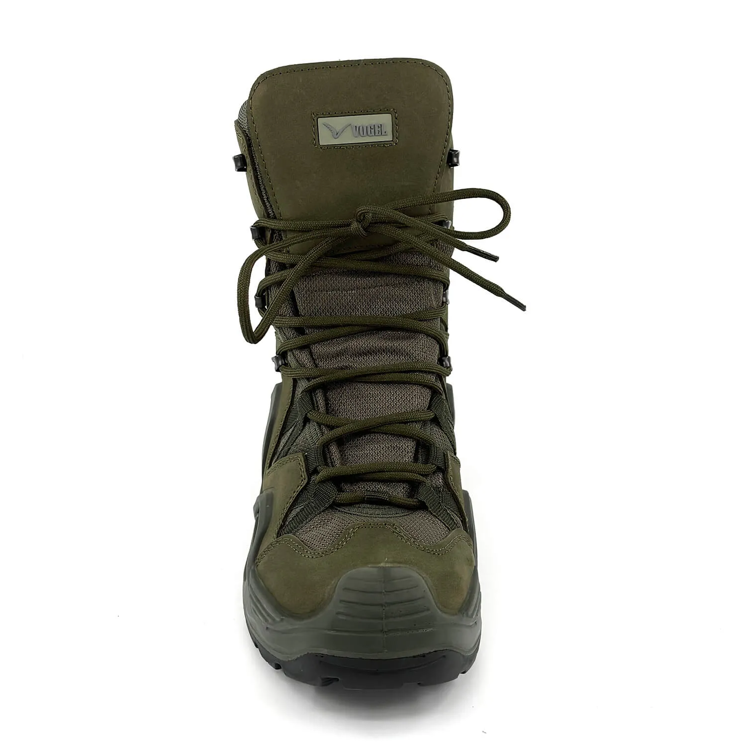 Khaki Tactical Military Zippered Long Outdoor Shoes (CR1)