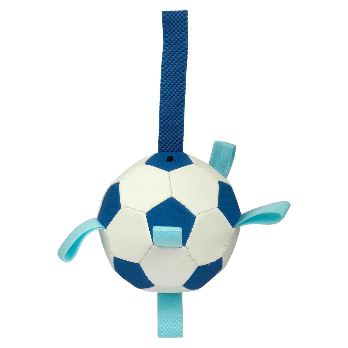 Lexi & Me Soccer Ball with Tags Dog Toy Blue/White