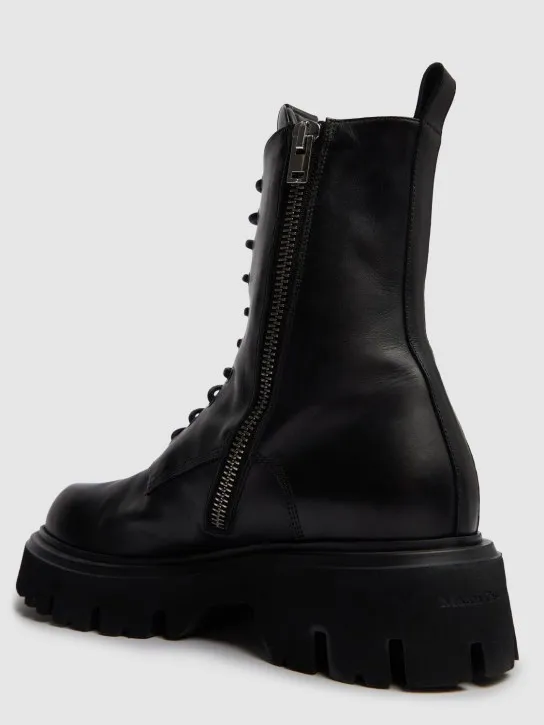 Mattia Capezzani   Leather lace-up Chelsea boots 