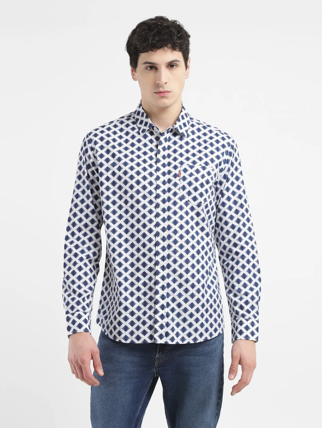 Men's All Over Printed Slim Fit Shirt