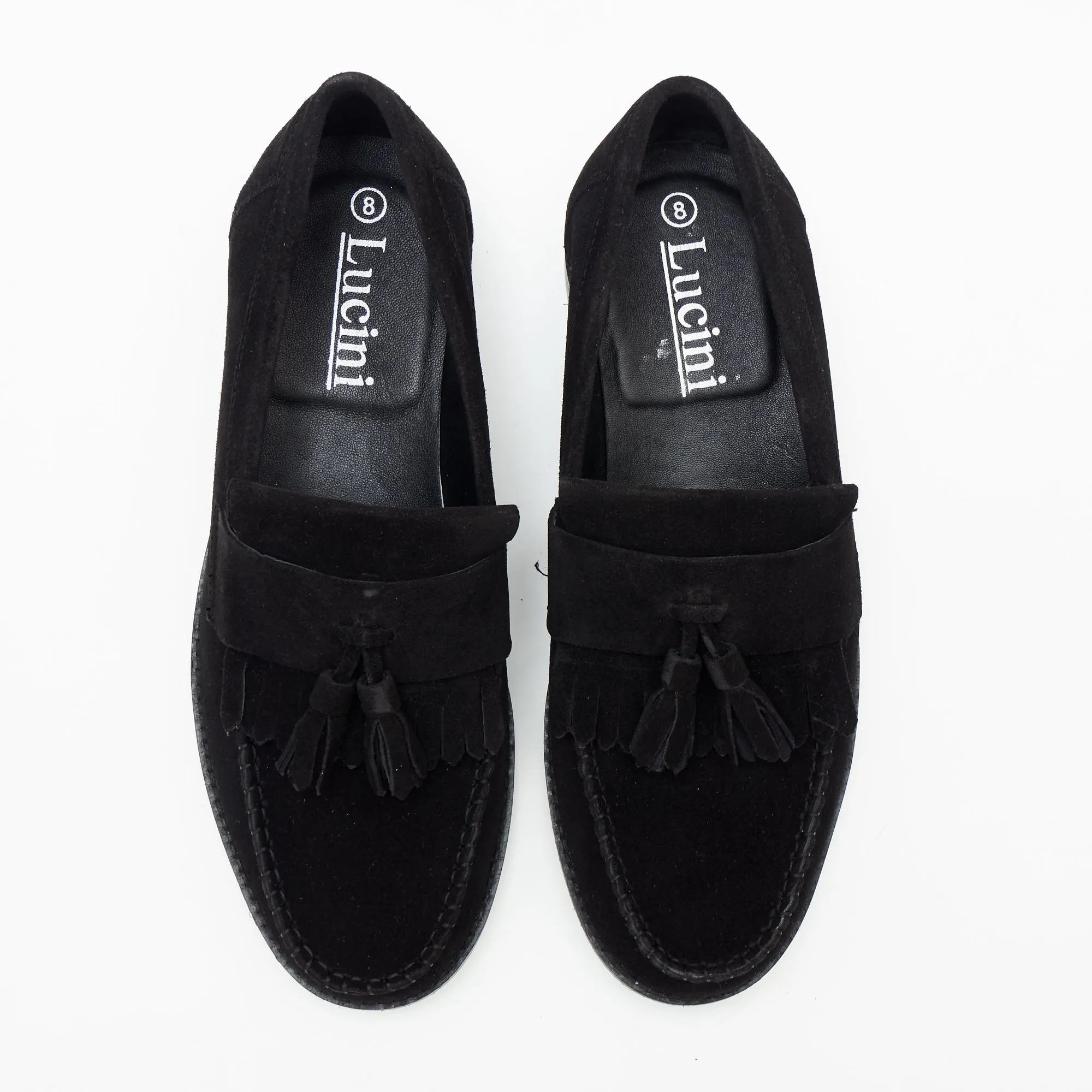 Mens Formal Moccasin Shoes 17999_Black Suede