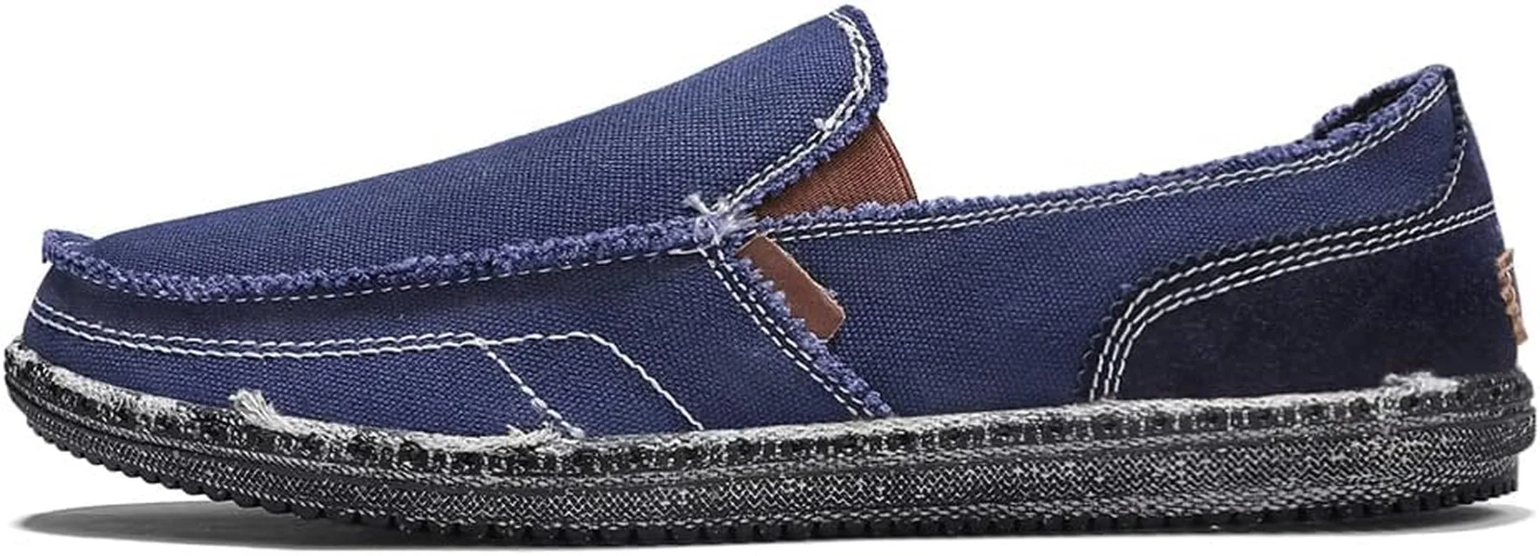 Mens Slip on Shoes Cloth Shoes Canvas Deck Shoes Casual Loafer Leisure Vintage Boat Shoes (9 Us,Z_Blue)